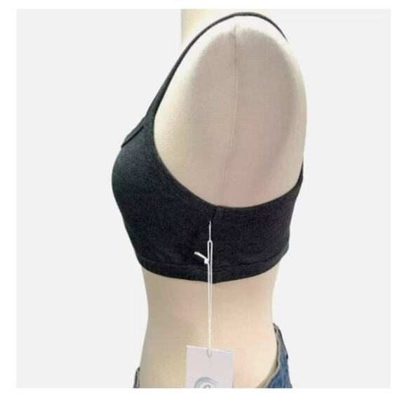 Johnny Was Calme NWT Crisscross Ease Sports Bra II Dark Heathered Gray Large - Picture 4 of 7